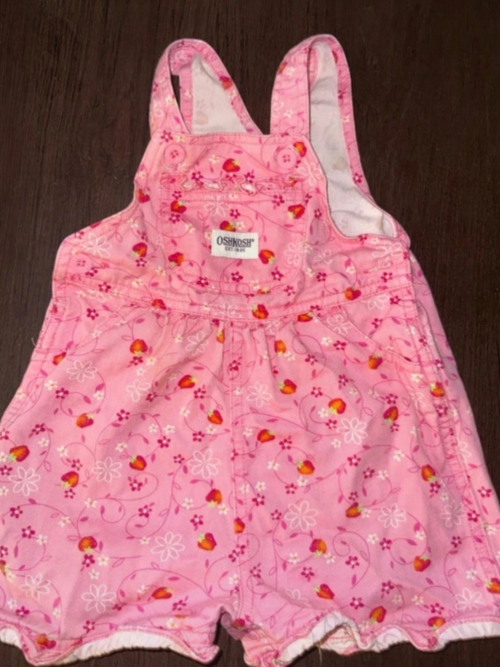 Oshkosh Vintage Pink Overall Shortalls